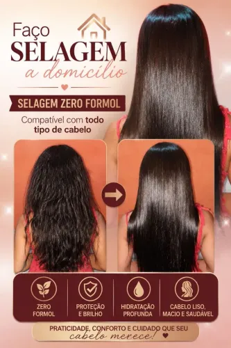 Progressiva sem formol, compatível com todas químicas.