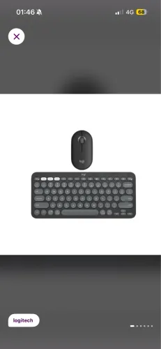 Kit mouse e teclado pebble logi grafite