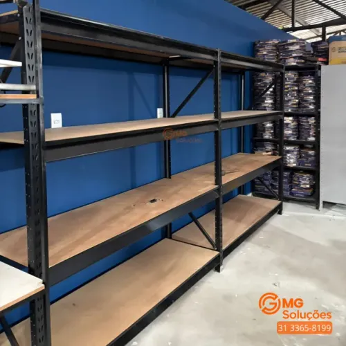 Mini porta pallet - prateleira reforçada em aço