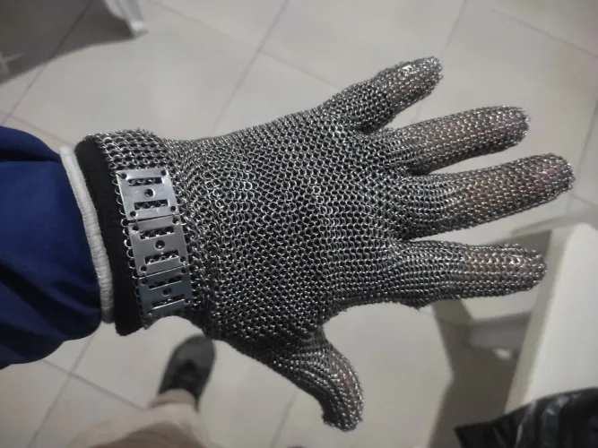 Luva de malha inox
