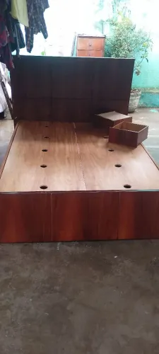 CAMA CASAL MADEIRA MACIÇA COM 6 GAVETAS 