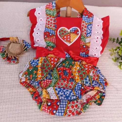 Romper temático são joao para baby