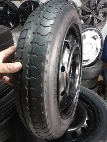 Estepe fino aro 15 furação 5x114 roda e pneu provisório fino i30 Honda Civic Kia cerato
