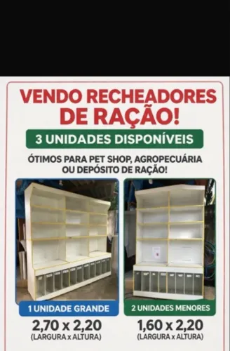 Móveis para loja de ração