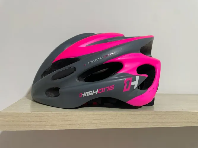 ? CAPACETE HIGH ONE - ROSA E CINZA - FEMININO - M 