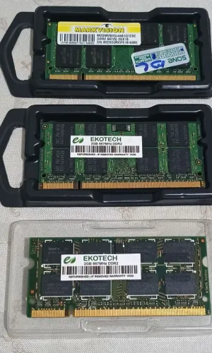 3 Memórias RAM Notebook DDR2 2GB 667MHz - 6GB Total