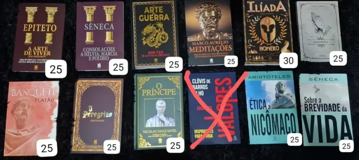 Livros de estoicismo - Sêneca, marco aurélio, epiteto, Platão, Homero