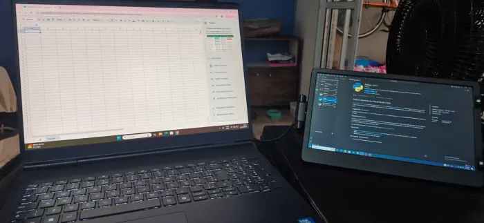 Monitor Portátil Sidewing EM116 12" HD - Segunda Tela para Notebook