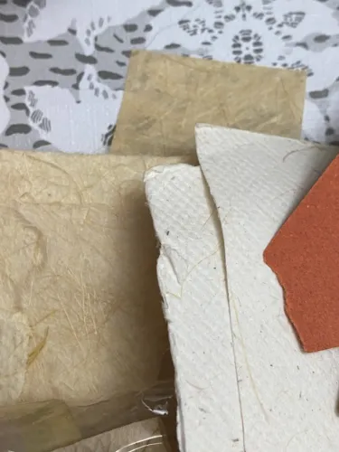 Doação Sobra de Rebarbas Papel Reciclado Artesanal