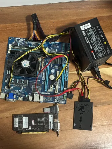 Kit Placa mãe  24 gb memória fonte e hd ssd funcionando 