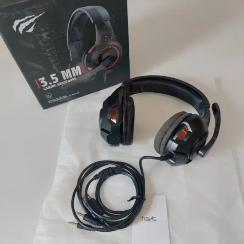 Fone Gamer Havit com Microfone H2213D | NOVO AVARIA ESTÉTICA