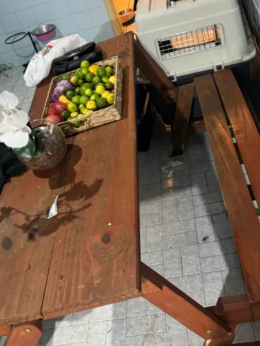 Mesa dobrável madeira