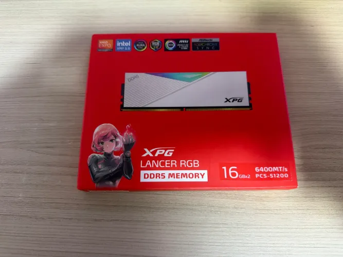 Memória DDR5 XPG Lancer RGB Branca 2x16GB 6400mhz Cl32