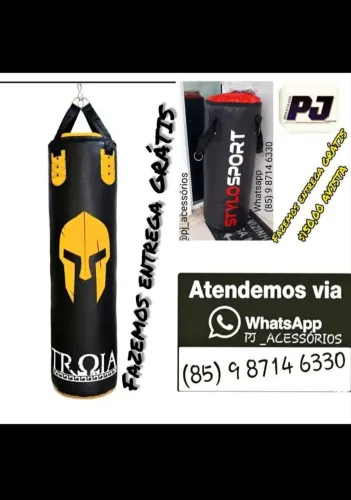 Saco de pancadas profissional reforçado cheio. Entrega GRÁTIS