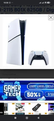 Console Digital Bivolt Sony PS5 CFI-2115 825GB Slim Core