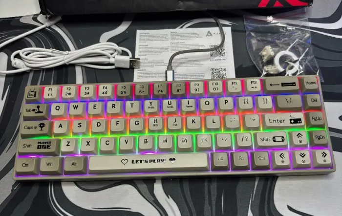 Teclado Mecânico Gamer AJAZZ Ak680 65% com fio, Hot swap, para PC e laptop.