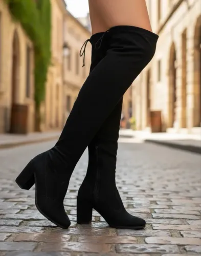 Bota cano alto salto