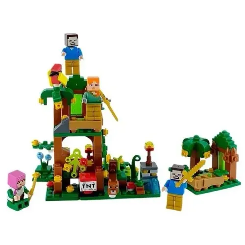 Brinquedo Blocos de Montar My World Tipo Lego Minecraft Bonecos Figuras Infantil