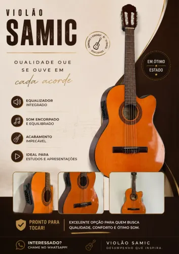 Violão Elétrico Samic