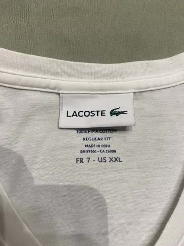 Camiseta LACOSTE branca XXL