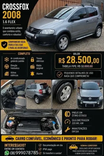 Volkswagen Crossfox 1.6 MI Total Flex 8V 5P 2008