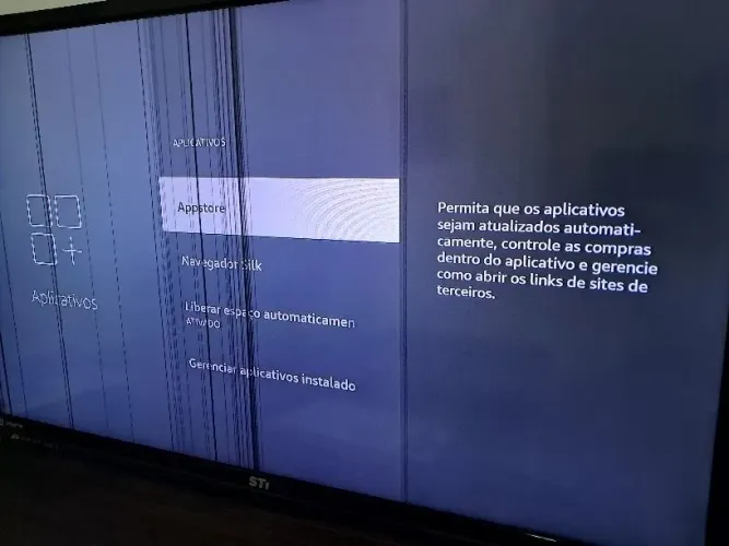 TV STI Semp Toshiba 40" Full HD HDMI HDTV Modelo LE 4056F com lista preta vertical