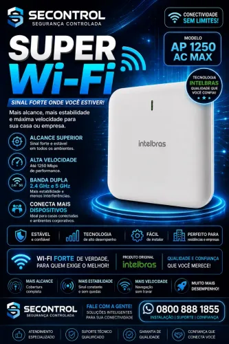 Roteador com super Wi-Fi,  instalado e configurado 