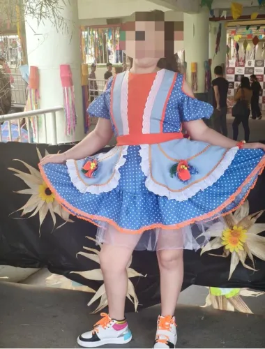 Vestido de quadrilha teens 