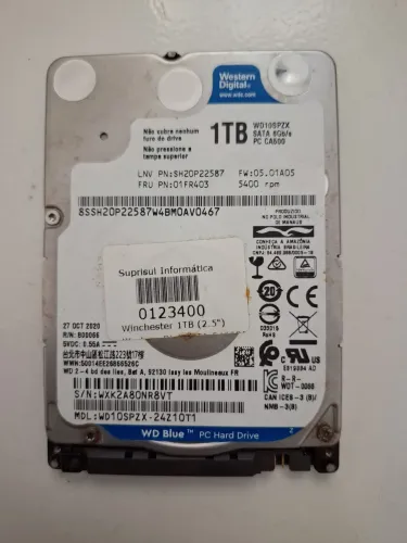Hd wd 1tb notebook 2.5