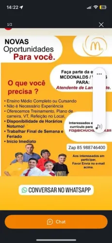 Atendente de lanchonete no McDonalds no Shopping Iguatemi Praça de alimentação expansão