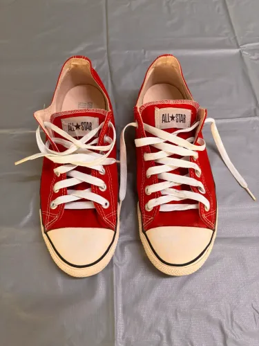 Tênis All Star Vermelho Cano Baixo - Tamanho 43 (USADO)