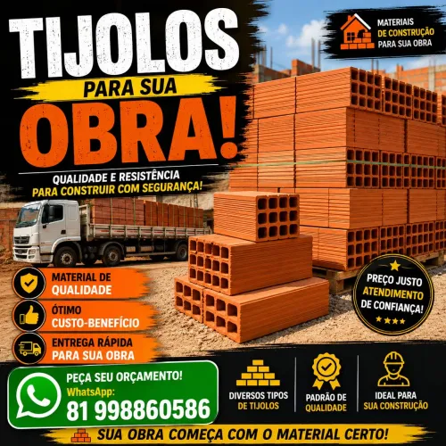 Tijolos 8 furos CERÂMICO carrada
