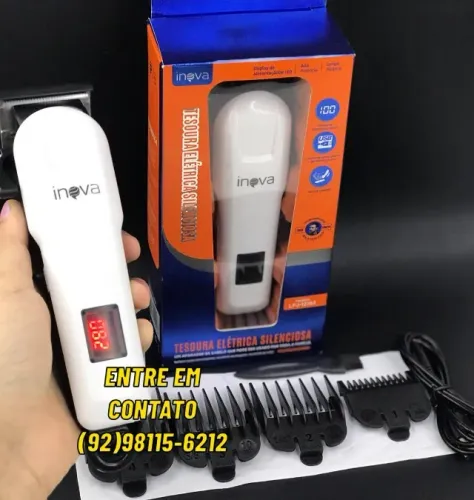 MAQUINA DE CORTAR CABELO INOVA BRANCA LFJ-12193