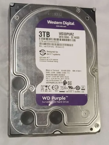 HD Western Digital Purple 3TB SATA 3.5 - WD30PURZ (Ideal para DVR/CFTV)