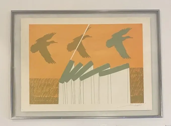 Excelente gravura de Gilberto Salvador, com moldura e assinada a mão pelo artista