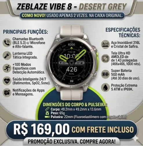 Smartwatch Zeblaze Vibe 8