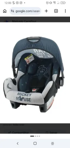 Bebê conforto Disney (Azul Marinho e Cinza). 0 -13kg