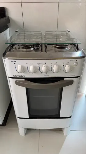 Fogão Esmaltec acendedor elétrico + Depurador de Ar Electrolux 60cm Branco