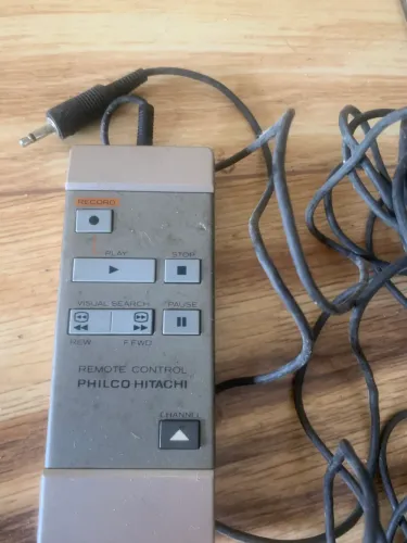 controle remoto com fio original para o videocassete Philco Hitachi VT