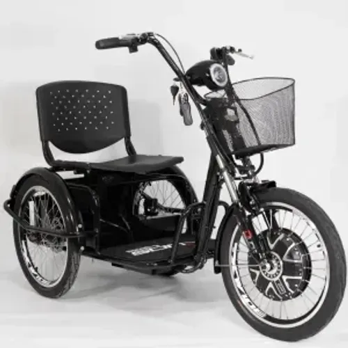 Triciclo Elétrico Fox Duos 800W - Preto