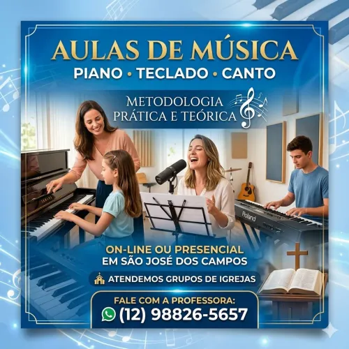 Aulas de música - canto , piano e  teclado 