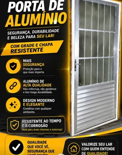 Porta de alumínio 