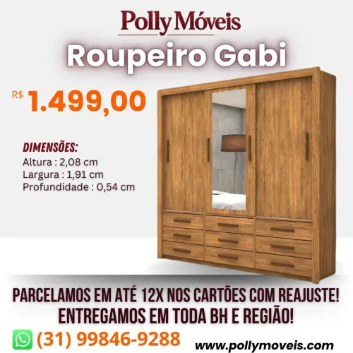 Guarda Roupa Gabi,! Pronta Entrega!