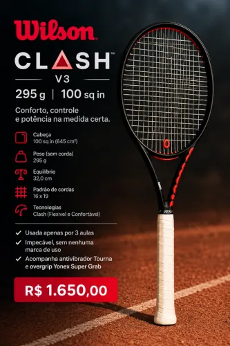 Raquete de Tenis Wilson Clash V3 295g 100