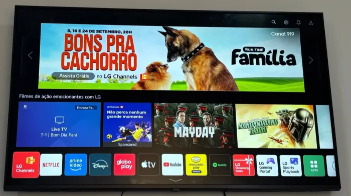 telão smart tv lg 50 4k impecável 1499 preço final, no cartão tem o acréscimo