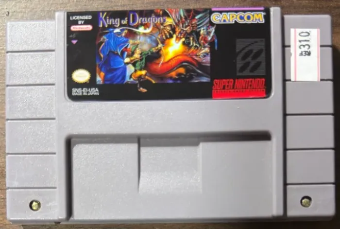 The King of Dragons Original SNES Super Nintendo REF.310 - RELABEL FRONTAL