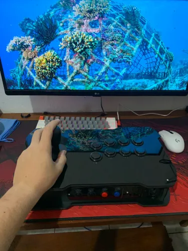 Controle Arcade Majogos Street 2+8 Aegir Fliperama