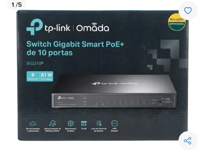 Switch omada 10 portas gigabit SG22101P
