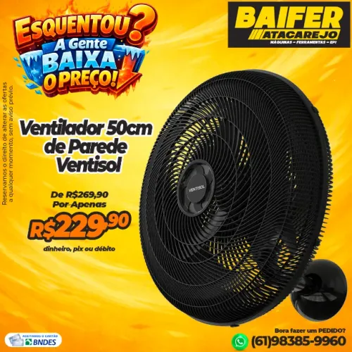 Ventilador 50cm de Parede Ventisol