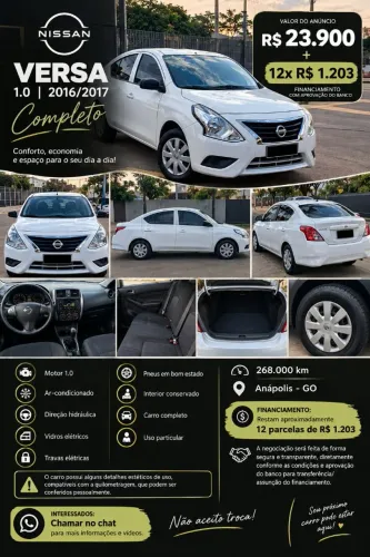Nissan Versa 1.0 12V Flexstart 4P Mec. 2017